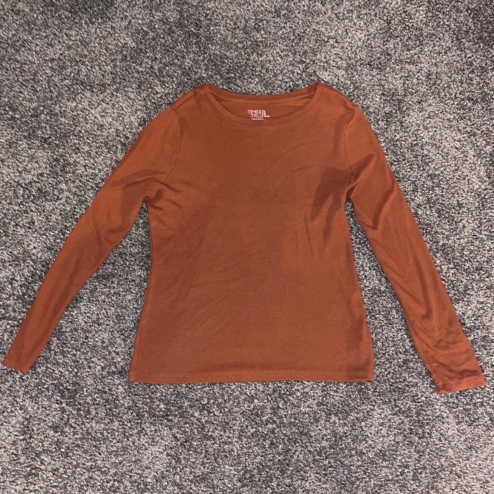 Burnt orange long sleeve shirt